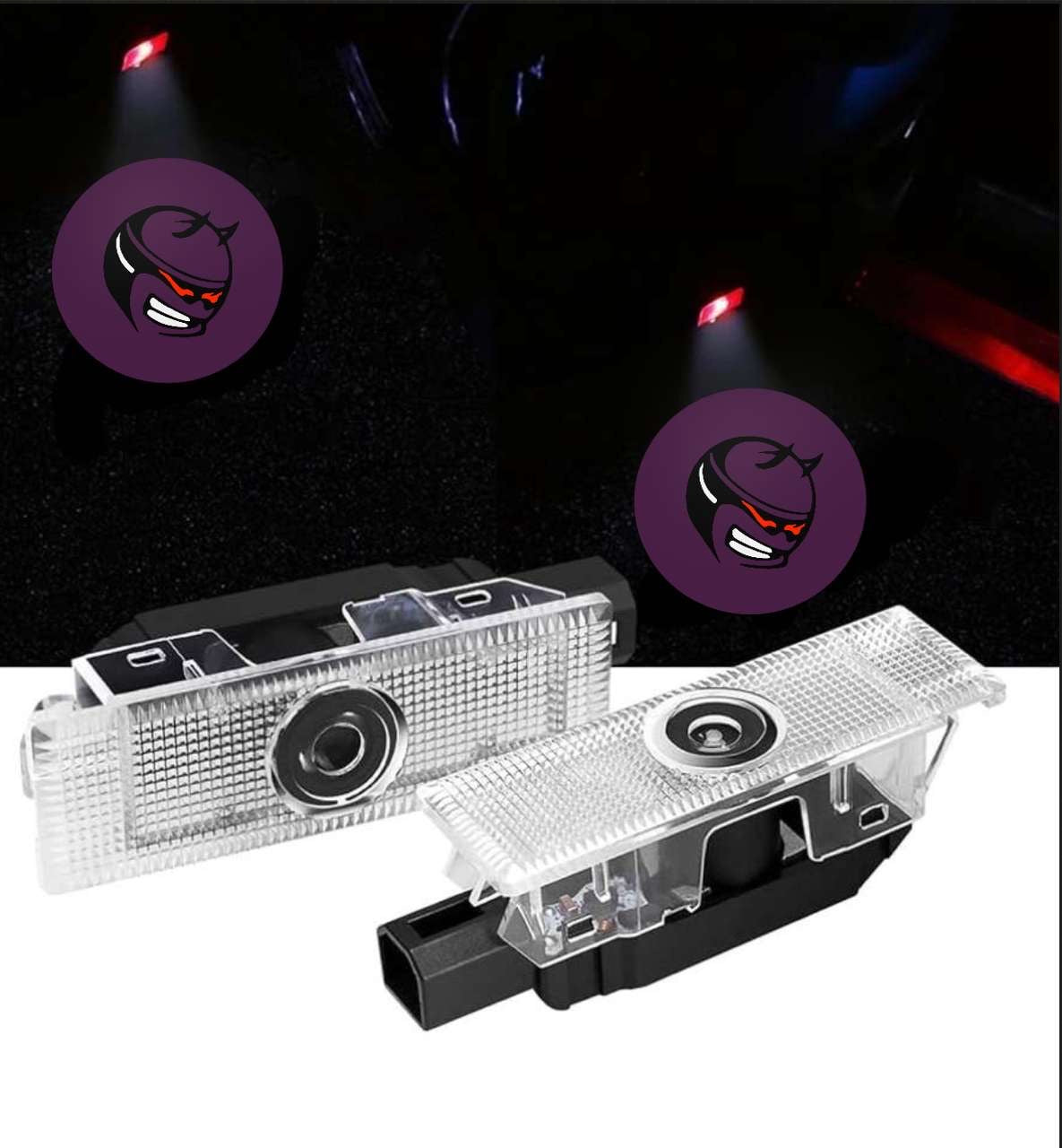 2X LED SCAT Head Challenger/ Charger  Door Projector Lights/ puddle Lights
