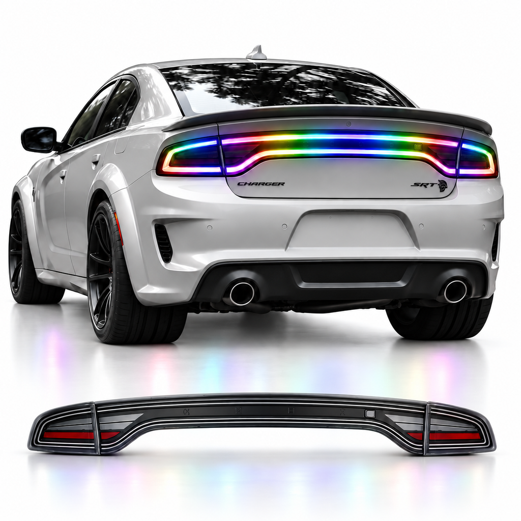 2015–2023 Dodge Charger KingFlow RGB Pre-Built Tail Lights