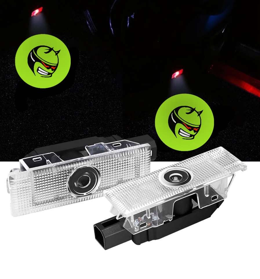 2X LED SCAT Head Challenger/ Charger  Door Projector Lights/ puddle Lights