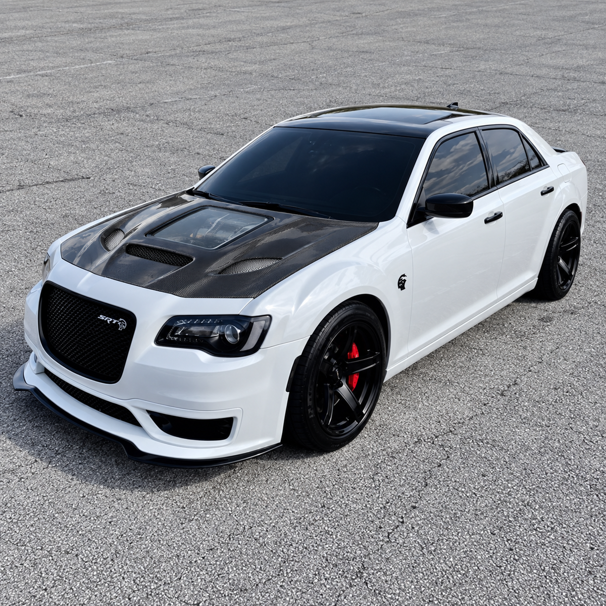 Chrysler 300 Hellcat-Style Carbon Fiber Hood w/ Glass Window 2011–2023