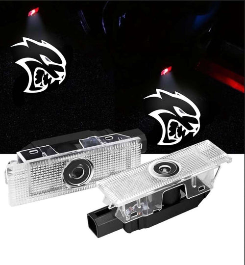 2X LED Hellcat Challenger/ Charger  Door Projector Lights/ puddle Lights