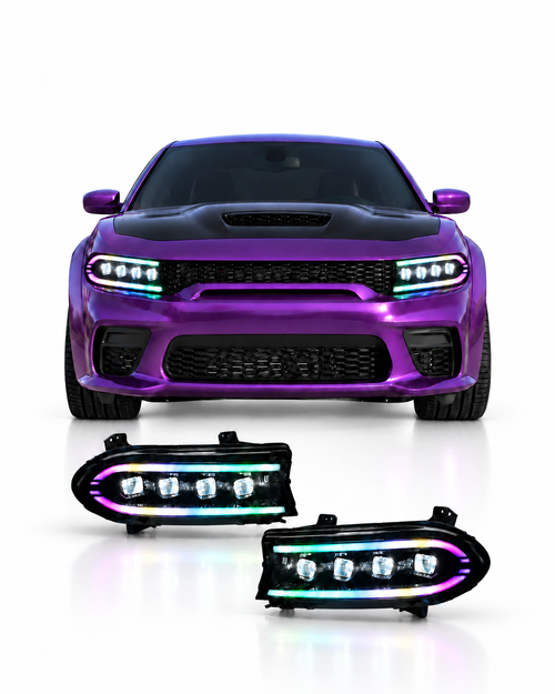2015–2023 Dodge Charger Jewel Eye RGB Flow Series Headlights
