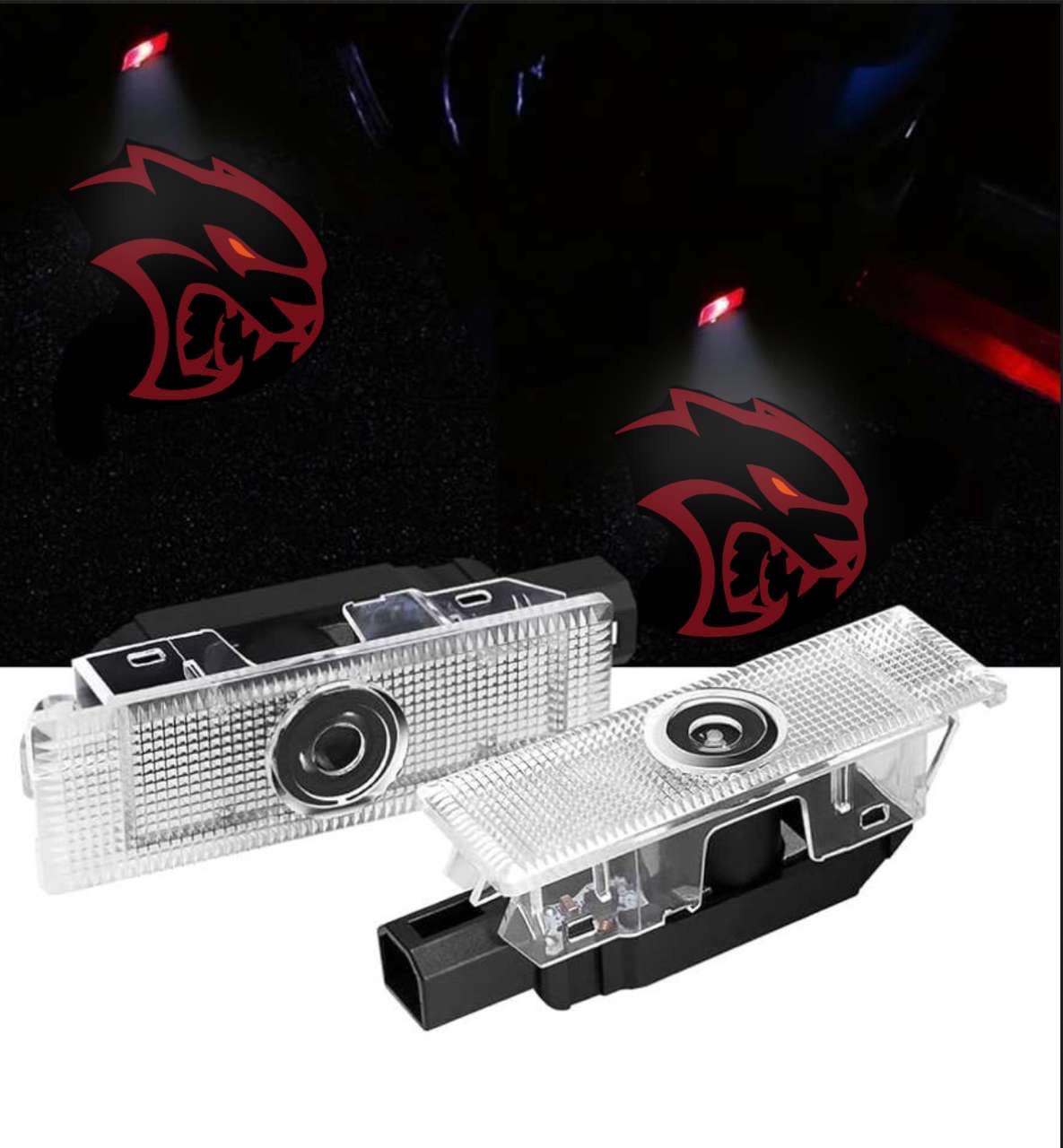 2X LED Hellcat Challenger/ Charger Door Projector Lights/ puddle Light   StreetkingsCustoms