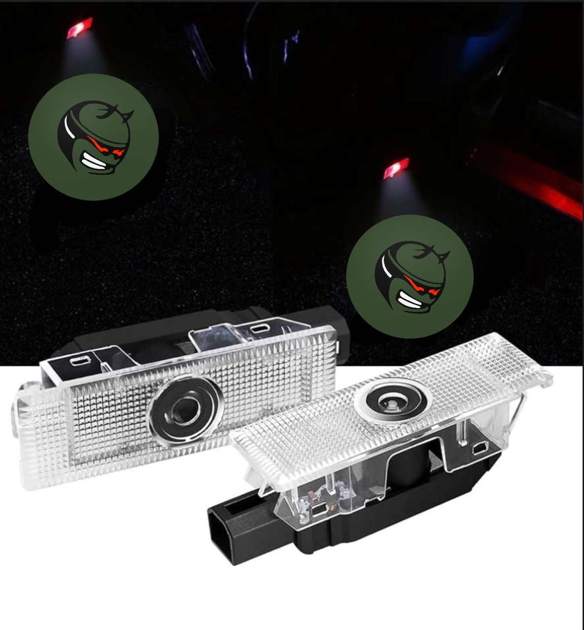 2X LED SCAT Head Challenger/ Charger  Door Projector Lights/ puddle Lights