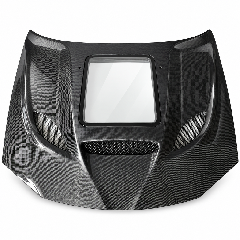 Chrysler 300 Hellcat-Style Carbon Fiber Hood w/ Glass Window 2011–2023