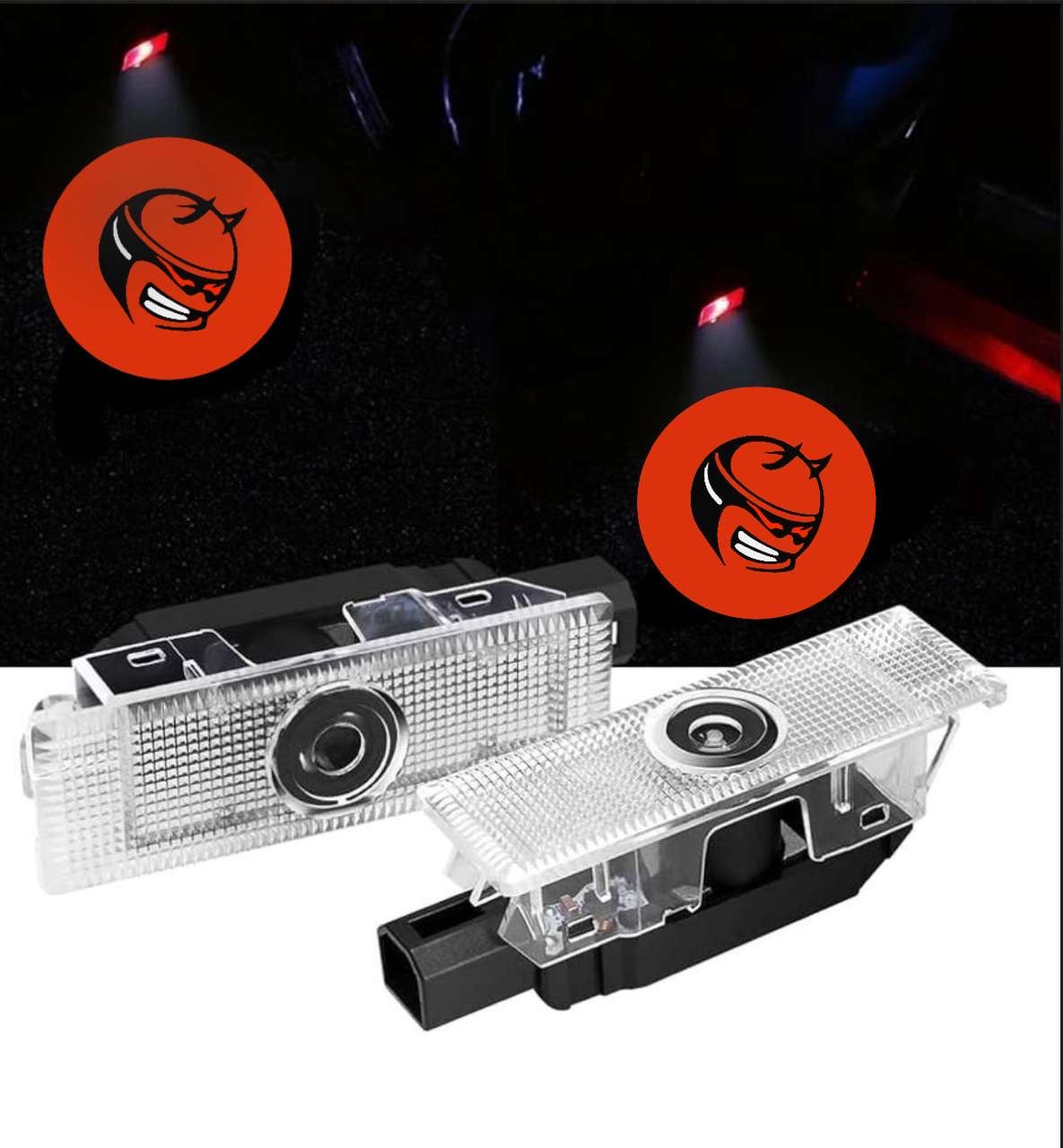 2X LED SCAT Head Challenger/ Charger  Door Projector Lights/ puddle Lights
