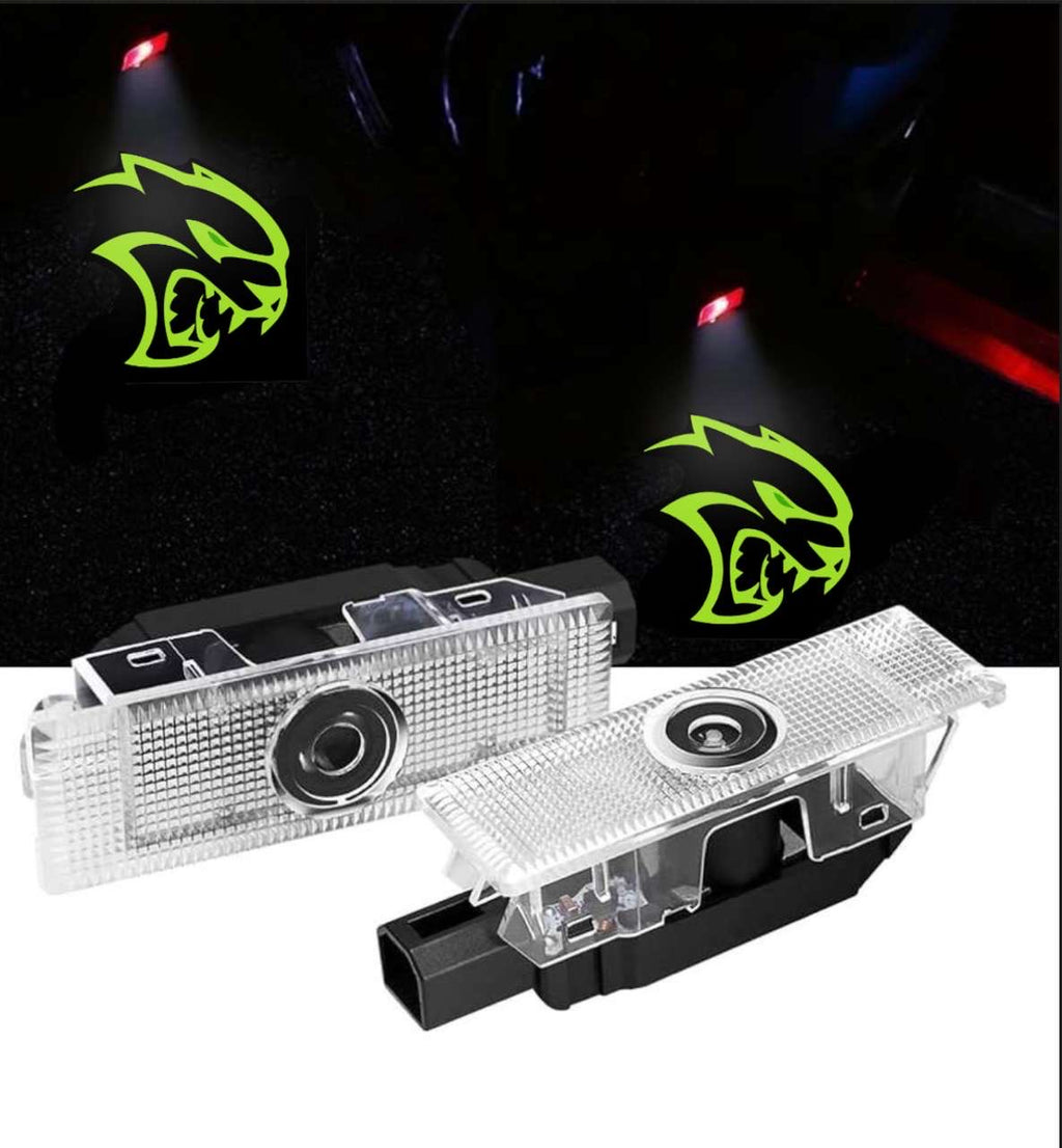 2X LED Hellcat Challenger/ Charger  Door Projector Lights/ puddle Lights