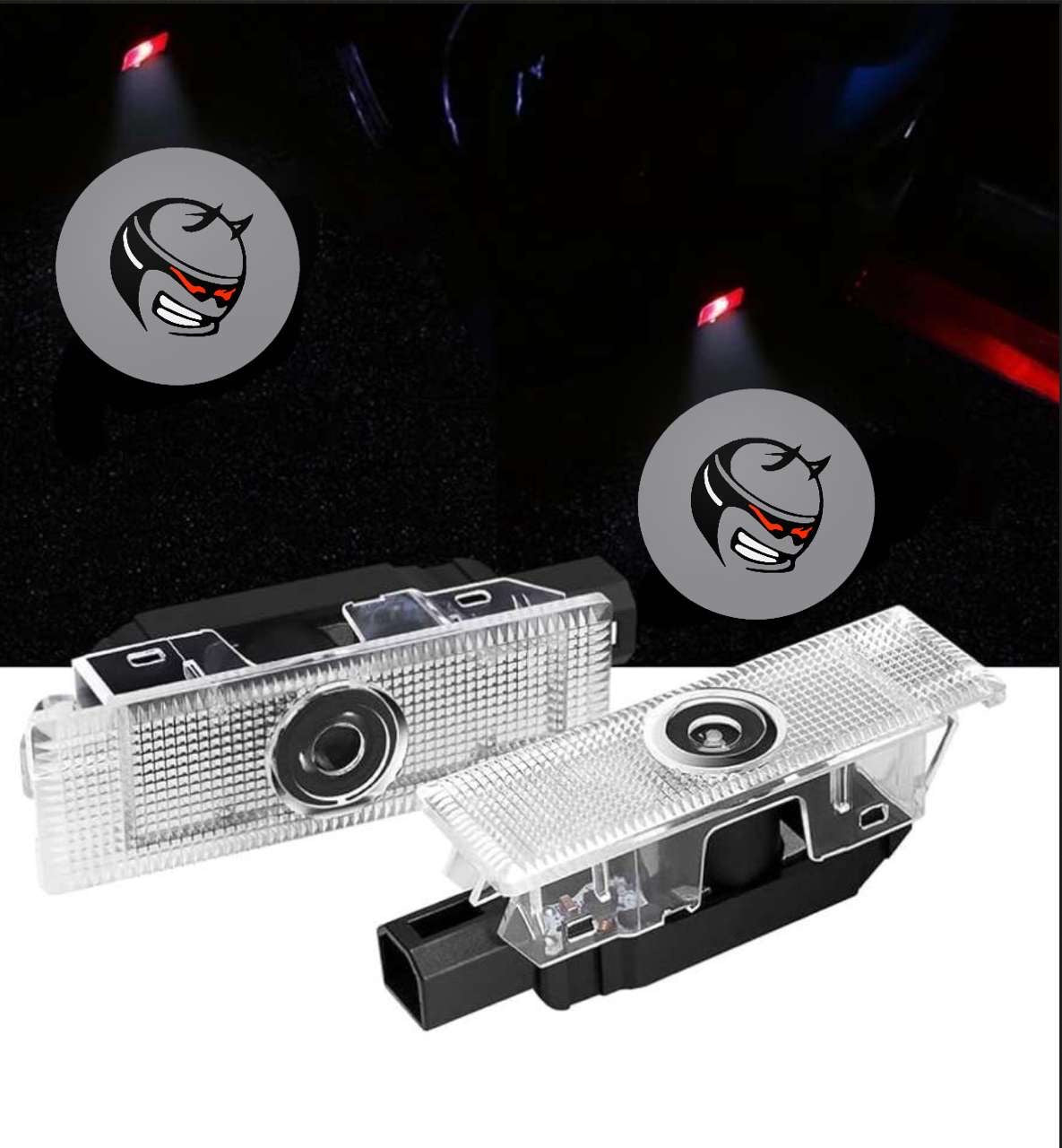 2X LED SCAT Head Challenger/ Charger  Door Projector Lights/ puddle Lights