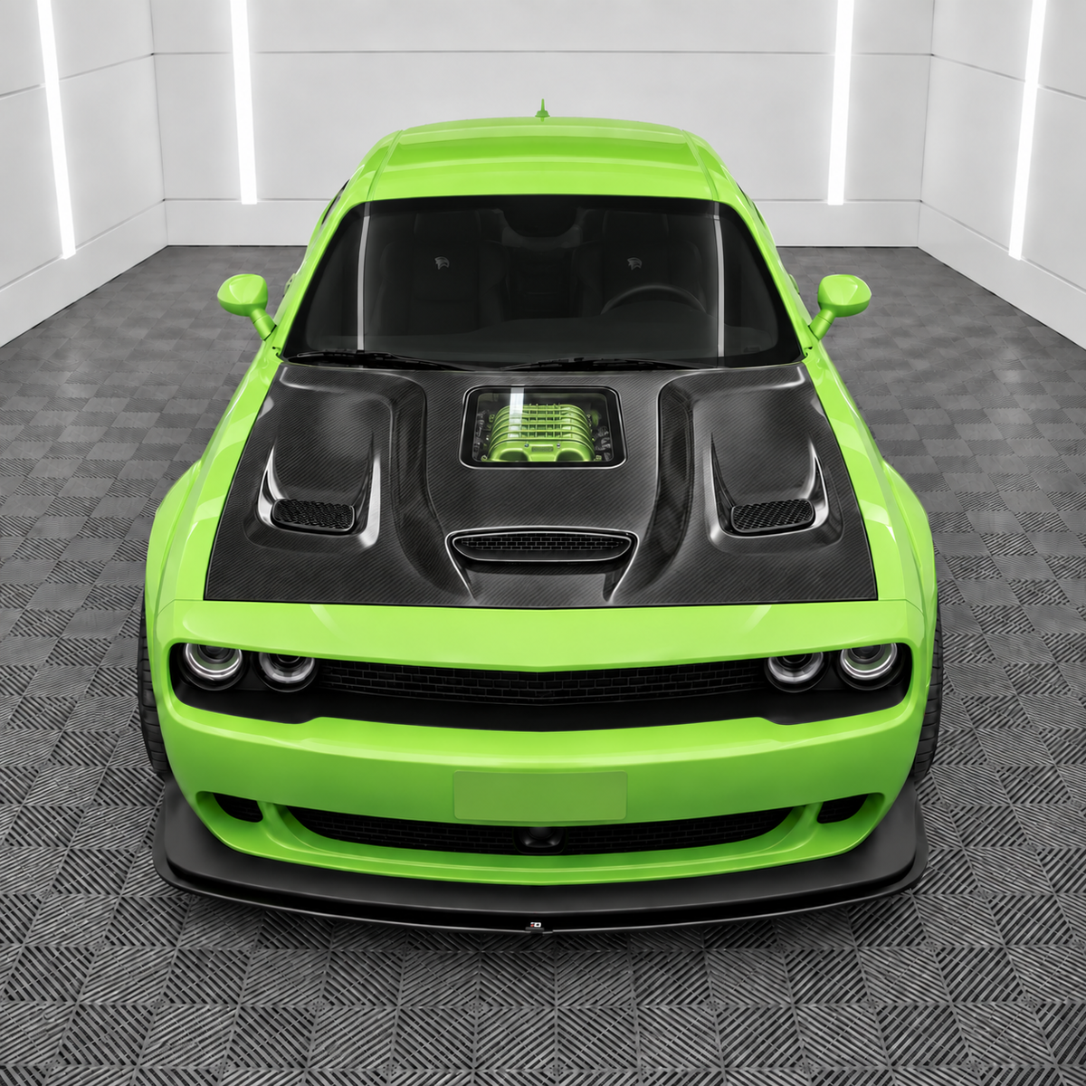 challenger hellcat see-through hood 2008-2023