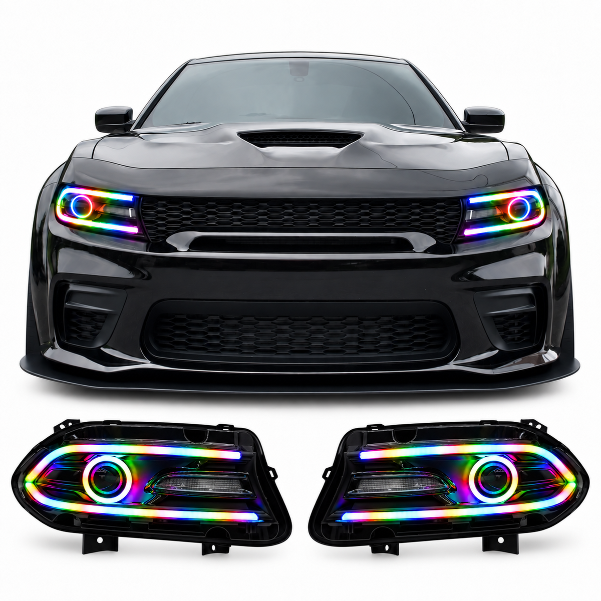 Dodge Charger Multicolor Flowseries Headlights (2015–2023)
